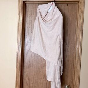 Zestt Cream Shrug Poncho Sweater